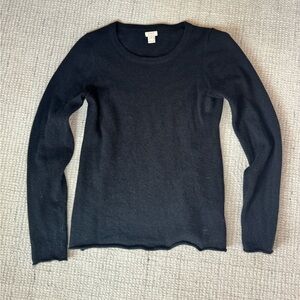 J.Crew Black 100% Cashmere Sweater